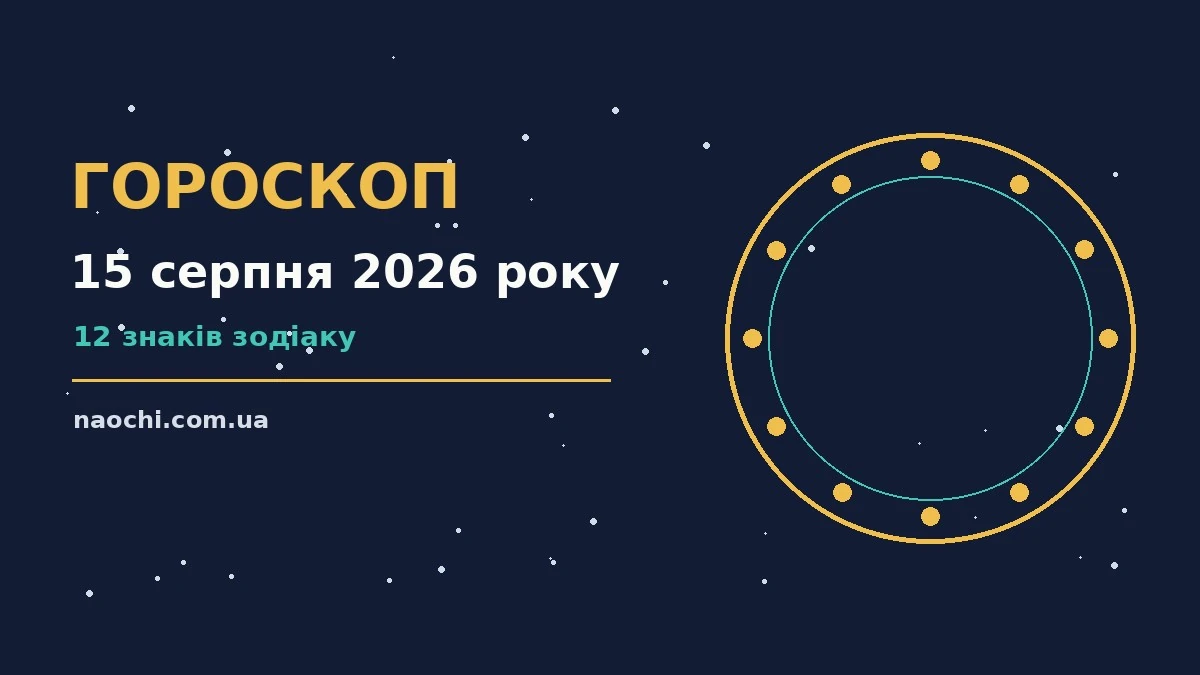 Щоденний гороскоп на 15 серпня 2026 року для дванадцяти знаків зодіаку з порадами щодо кар'єри, фінансів і переговорів