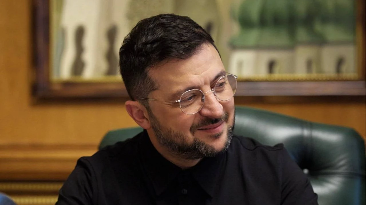 Володимир Зеленський під час інтерв'ю телемарафону Єдині новини 8 серпня