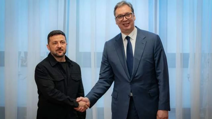 Ілюстративне зображення зустрічі президентів України та Сербії у Белграді