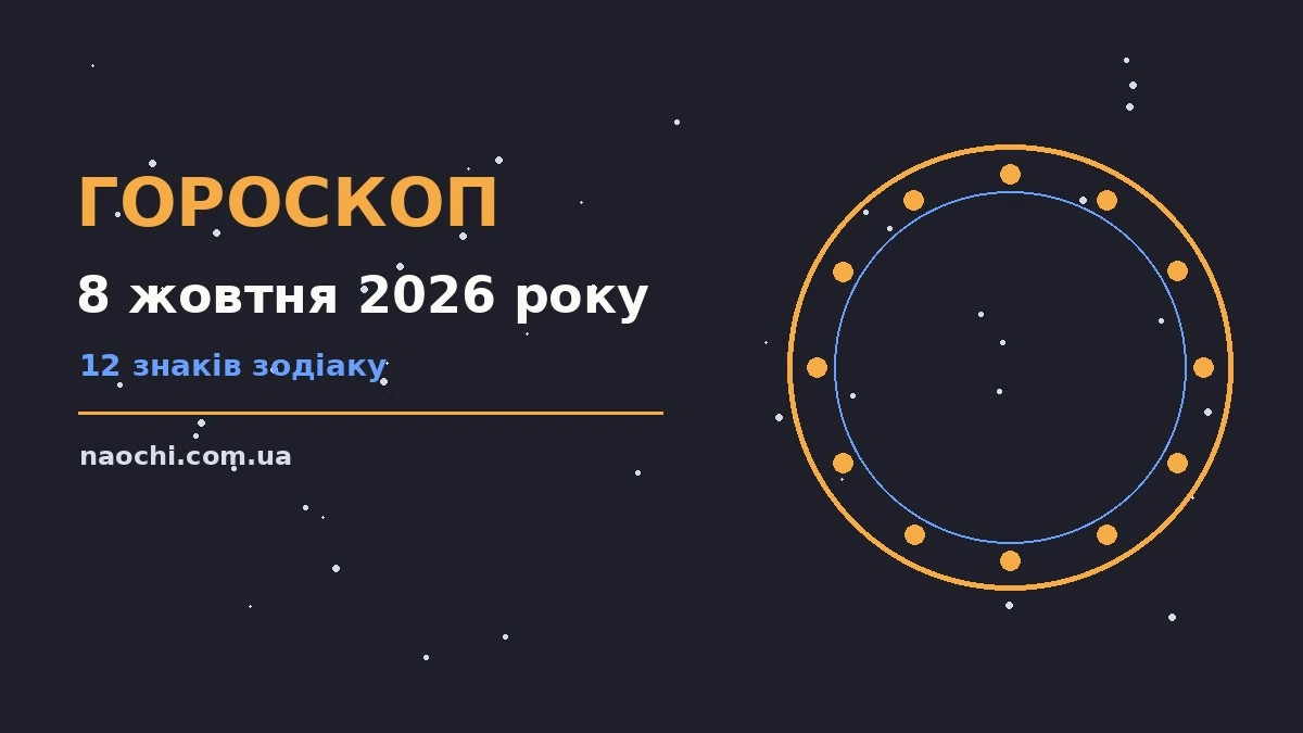 Зоряний гороскоп на 8 жовтня 2026 року: поради для всіх знаків Зодіаку